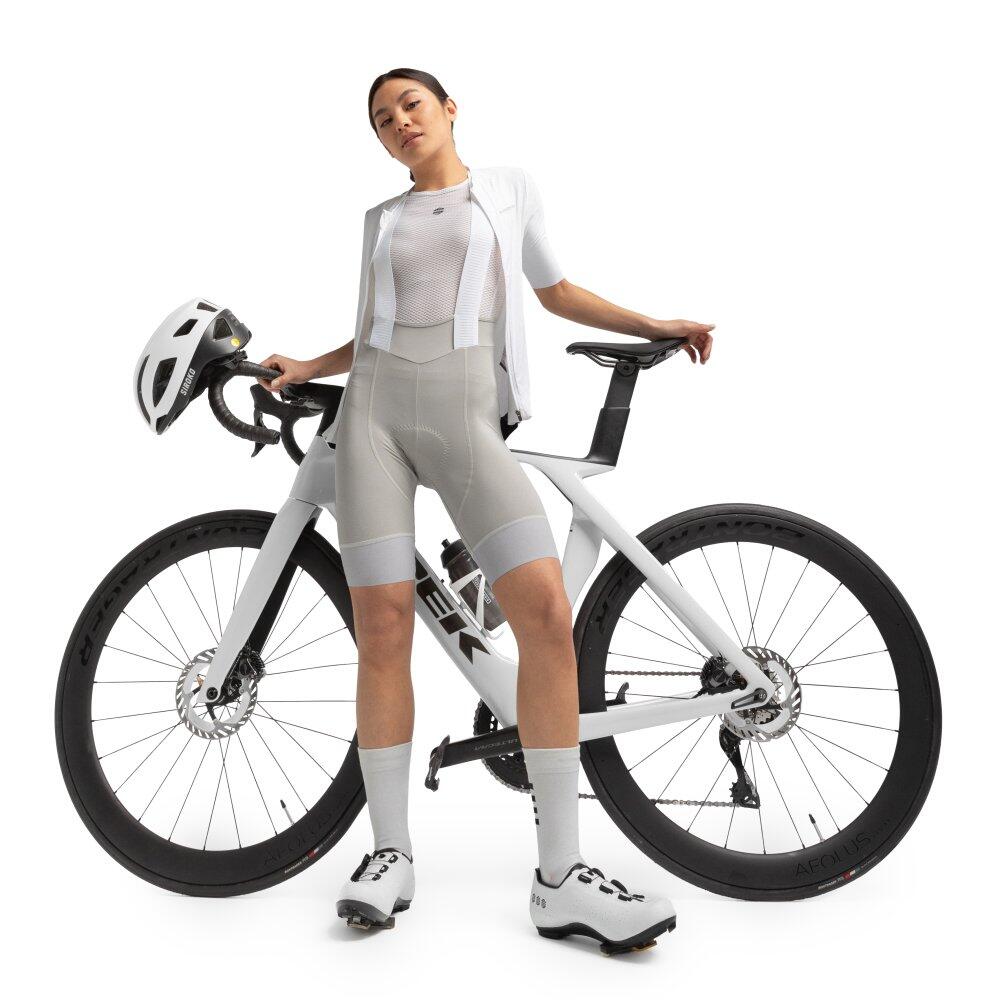 Salopette da ciclismo in tessuti riciclati da donna Sía Grigio 3/7