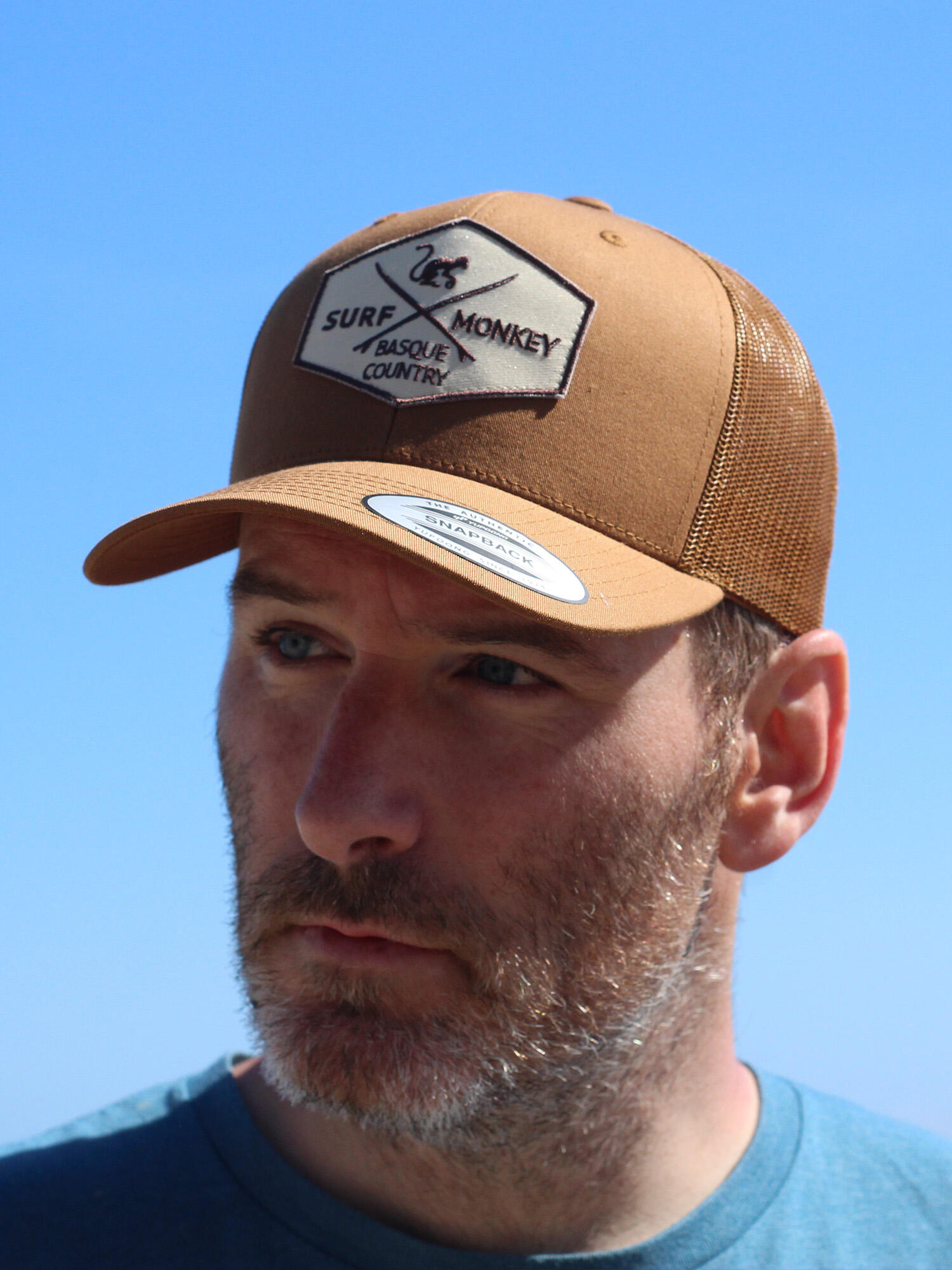 Gorra Trucker - 5 Paneles / Adulto / Talla única (Marrón / Negro) 6/6