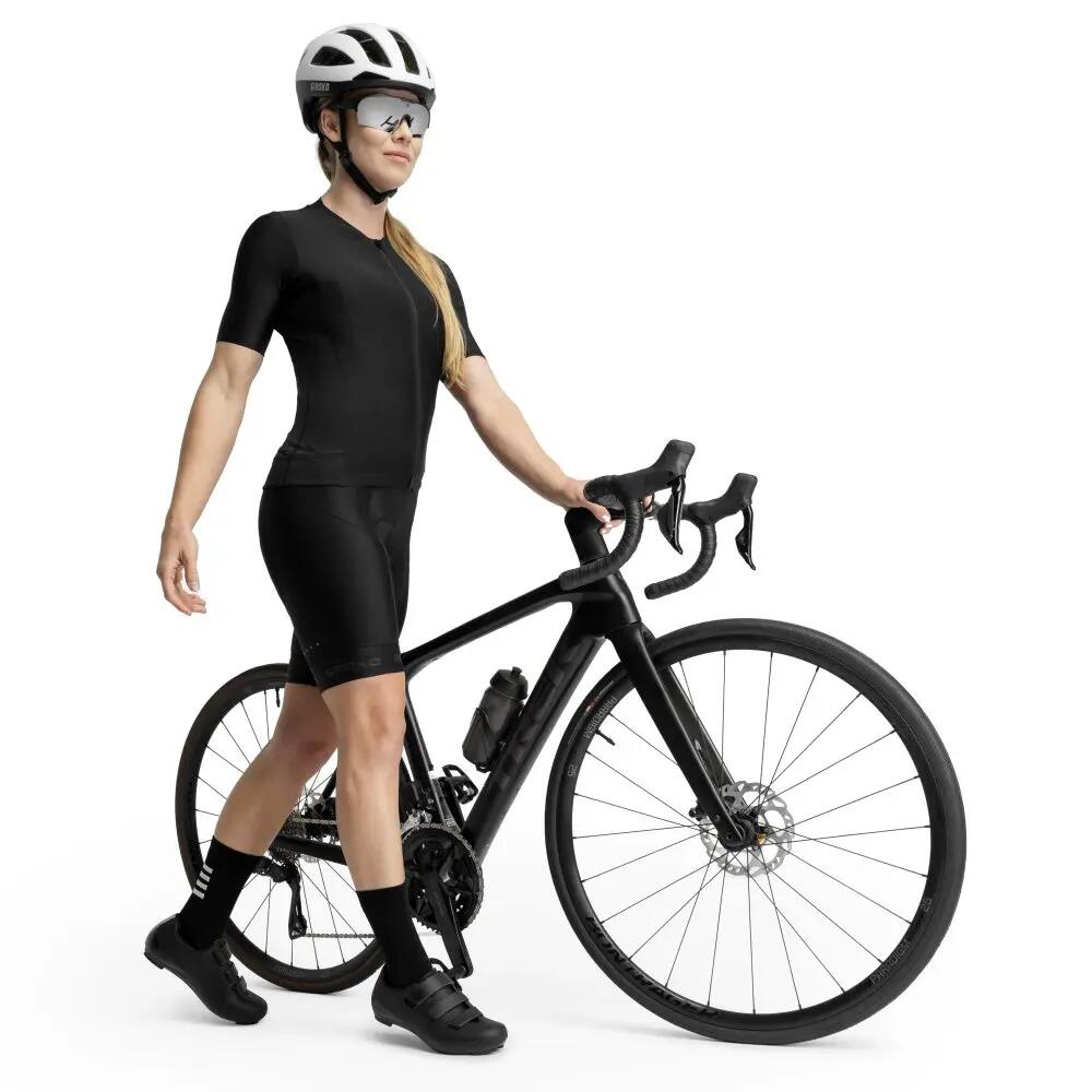 Maglia da ciclismo ultraleggera donna SRX Lysá Nero 3/8