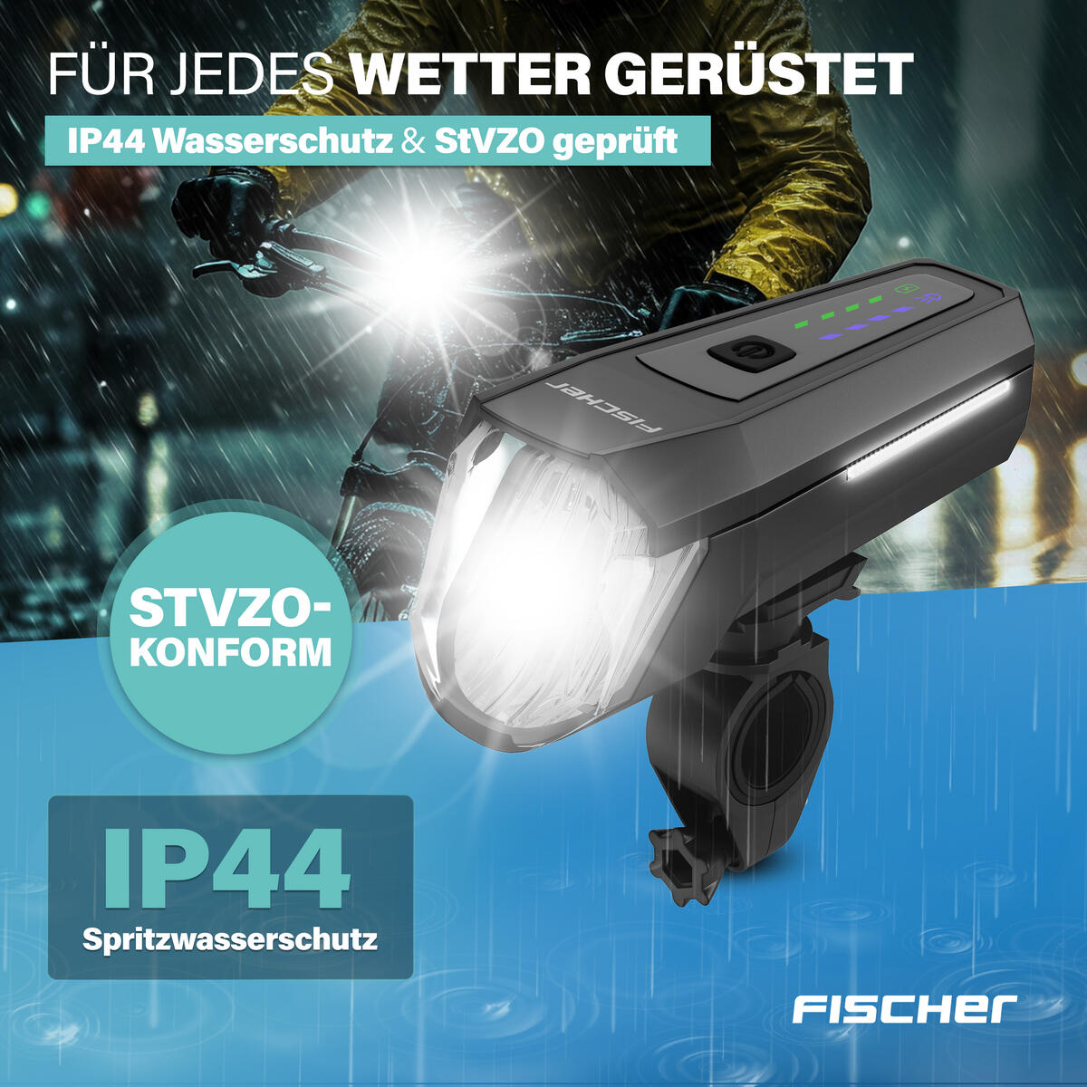 FISCHER LED-Akku Frontlicht 110 Lux 6/7