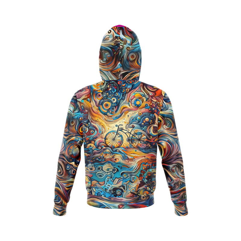 Bluza kangurka sportowa z kapturem unisex wygodna To Jadę Rowerem 2/3