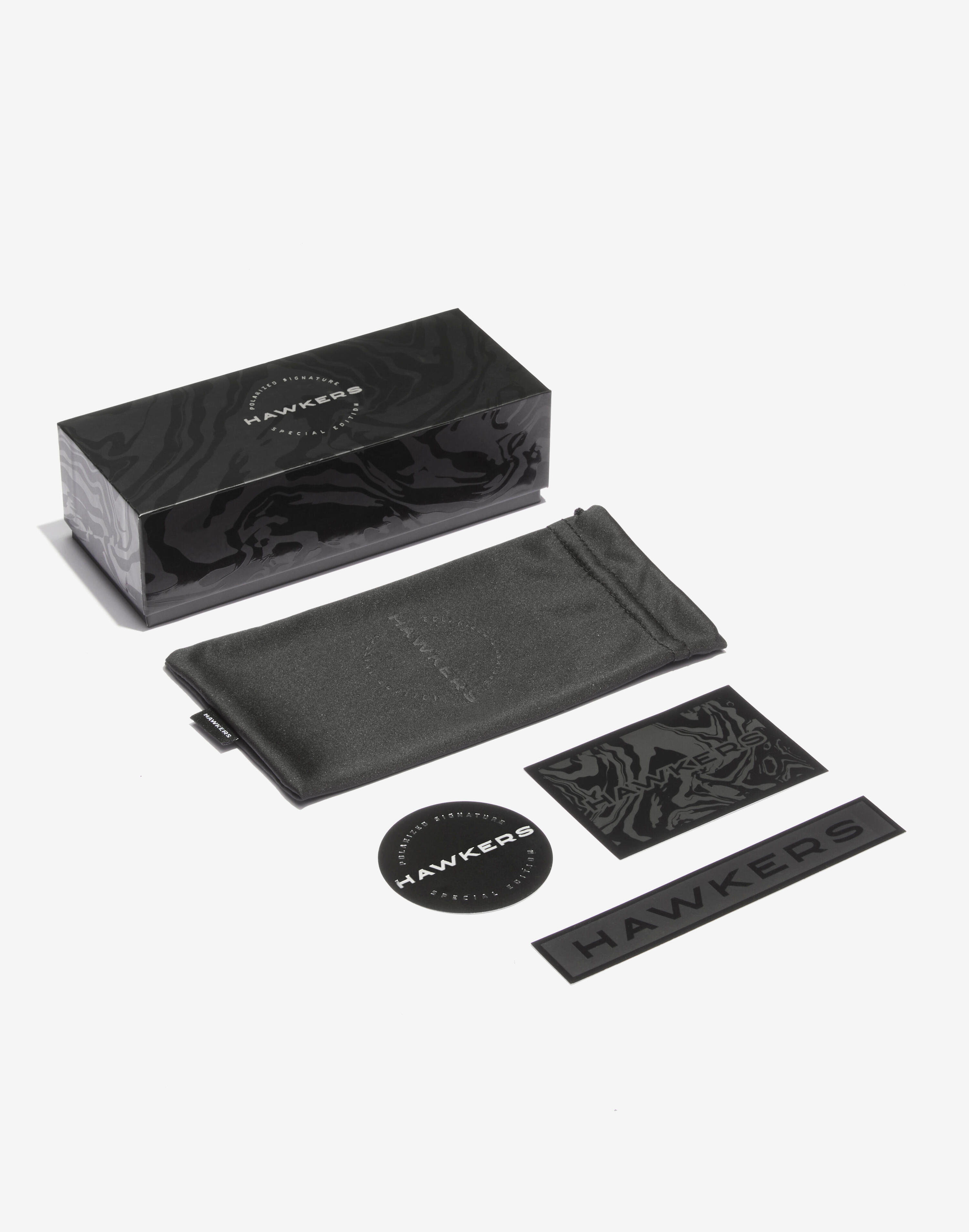 HAWKERS Zonnebrillen voor mannen en vrouwen POLARIZED BLACK ROSE GOLD ONE RAW 5/8