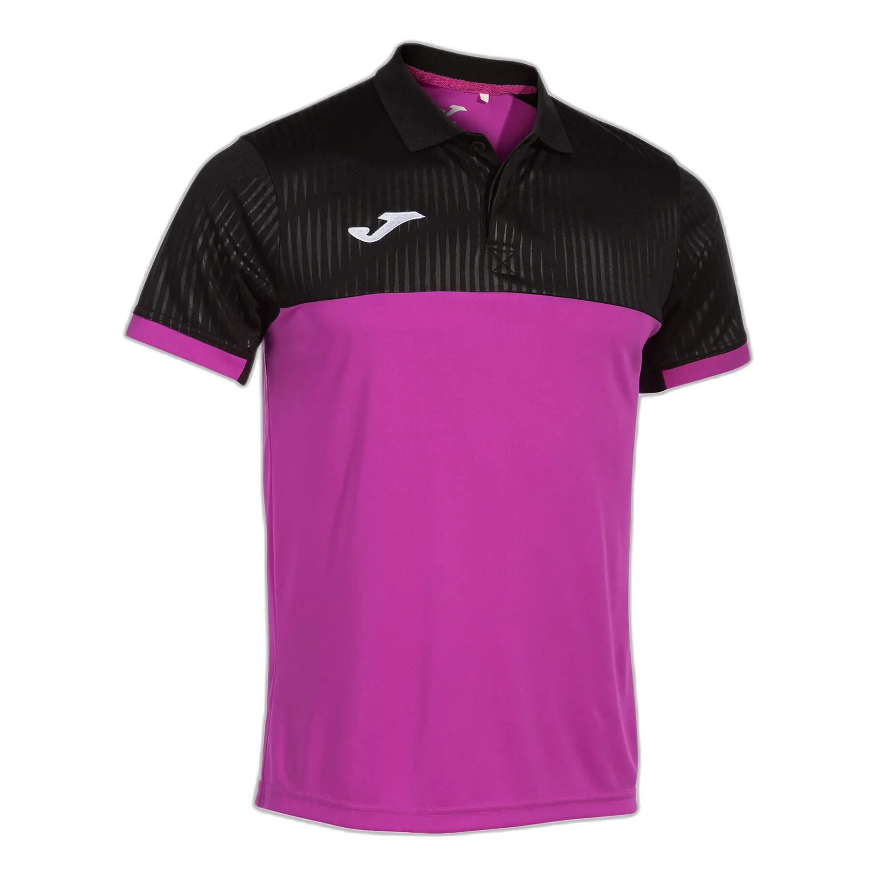 Polo Manches Courtes Padel Homme Joma Montreal Rose Fluo 3/4