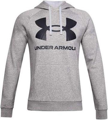 Heren rival groot logo fleece training hoodie (marineblauw)