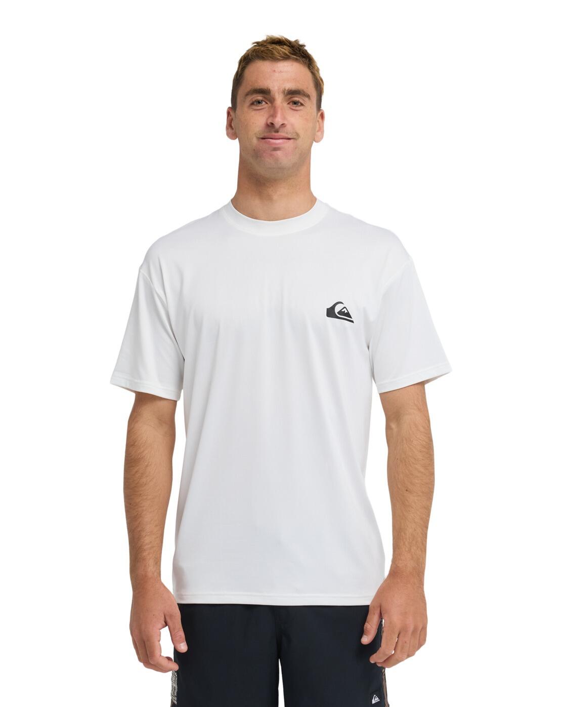 T-shirt de surf à manches courtes UPF50 EVERYDAY SURF Blanc Homme 3/4