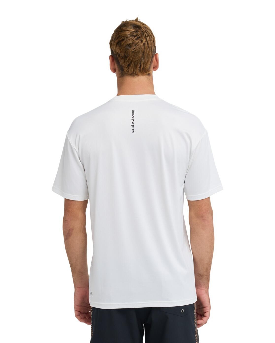 T-shirt de surf à manches courtes UPF50 EVERYDAY SURF Blanc Homme 4/4
