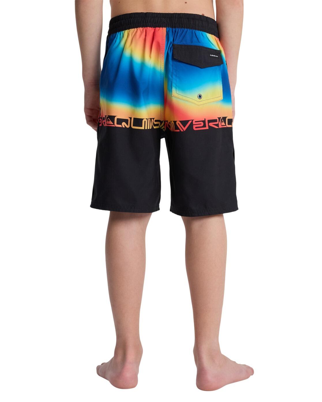 Badpak Quiksilver model BLACK WORDBLOCK EVERYDAY HALF JAM YTH 17 voor jongens 2/5