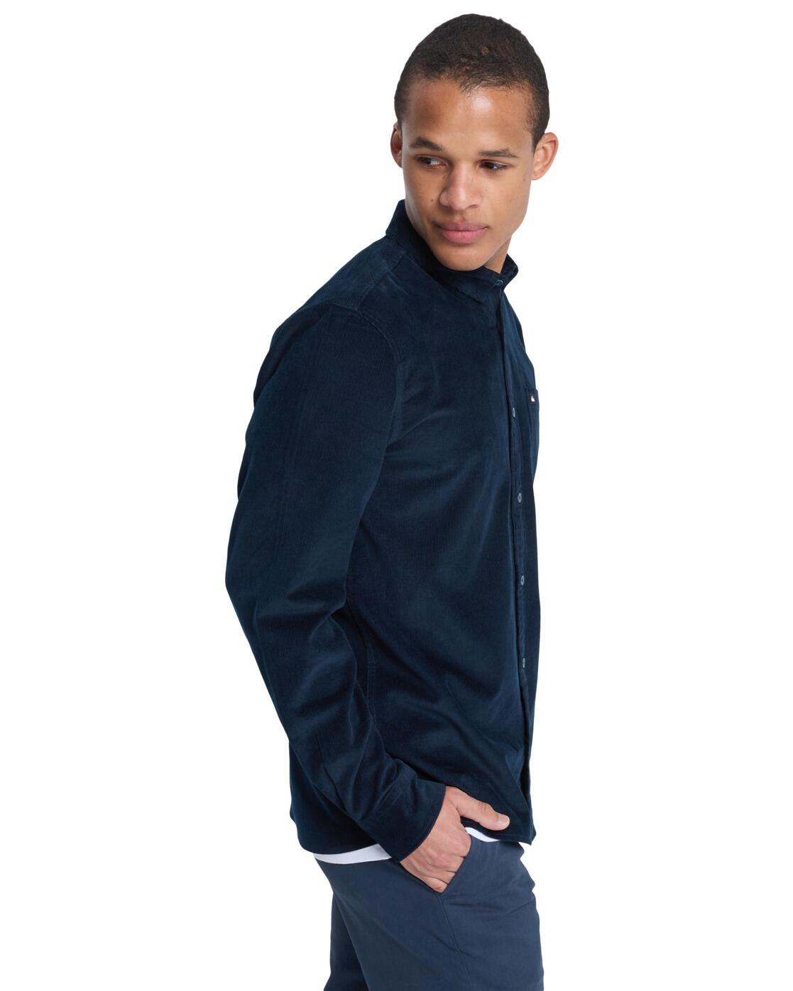 Camisa de manga larga SMOKE TRAIL CORD Azul Hombre 3/4