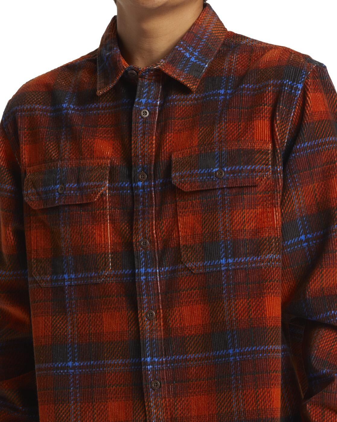 Chemise manches longues en velours côtelé VENTURE Marron Homme 4/4