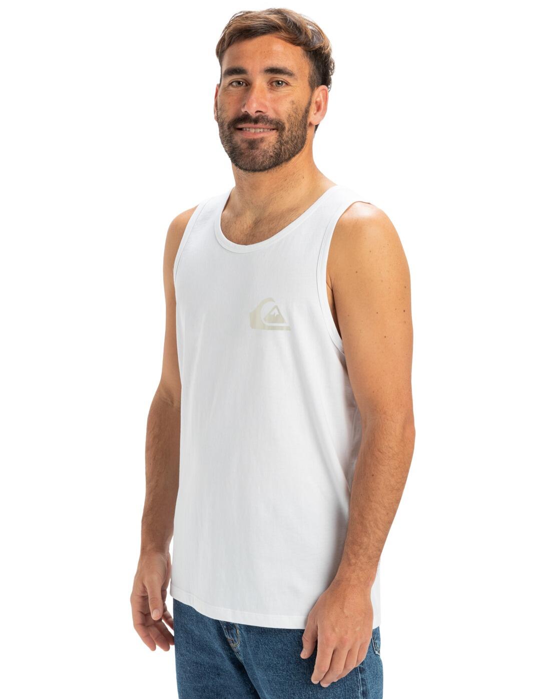 Débardeur EV COMP LOGO Blanc Homme 3/4