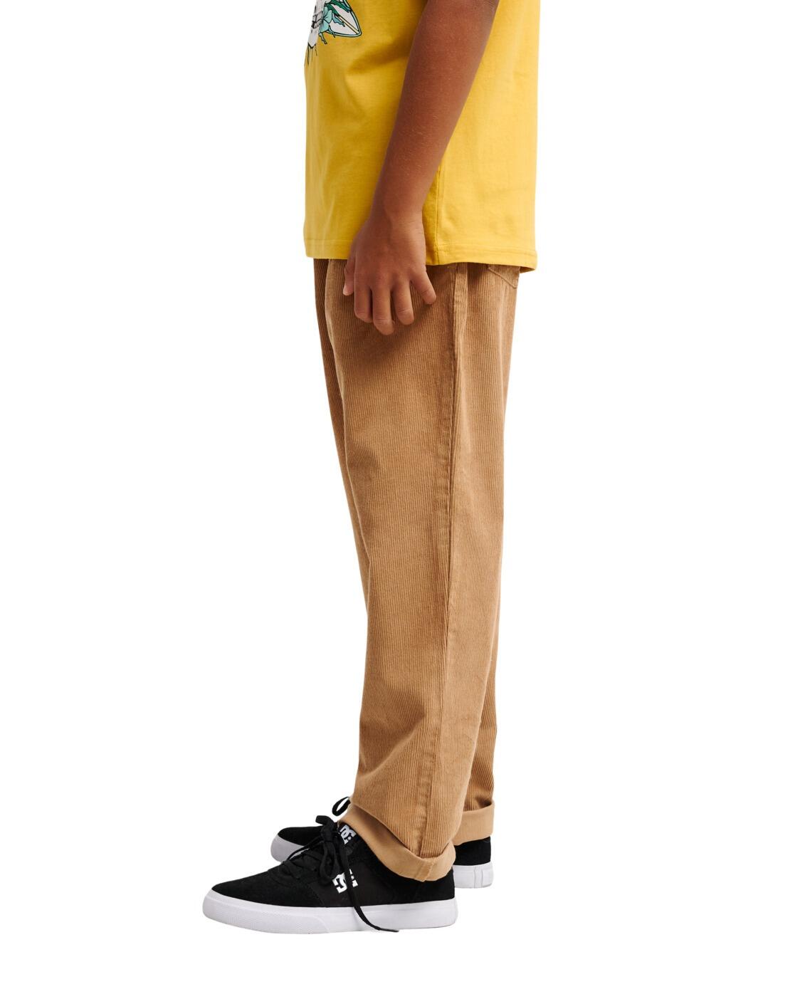 Pantalon extensible TAXER CORD Marron Garçon 3/4