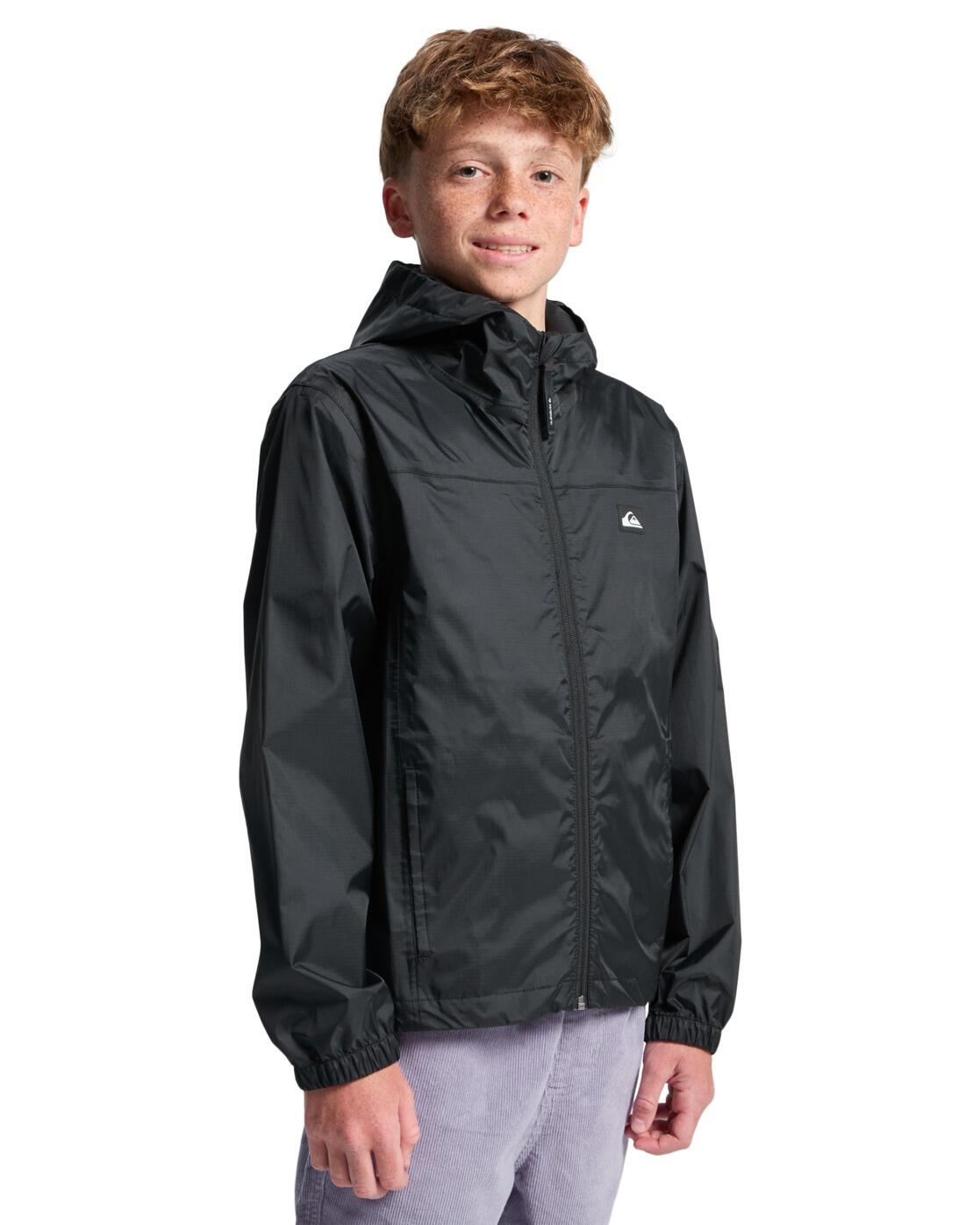 Chaqueta impermeable con capucha OVERCAST 3K TAPE Negro Niño 3/4