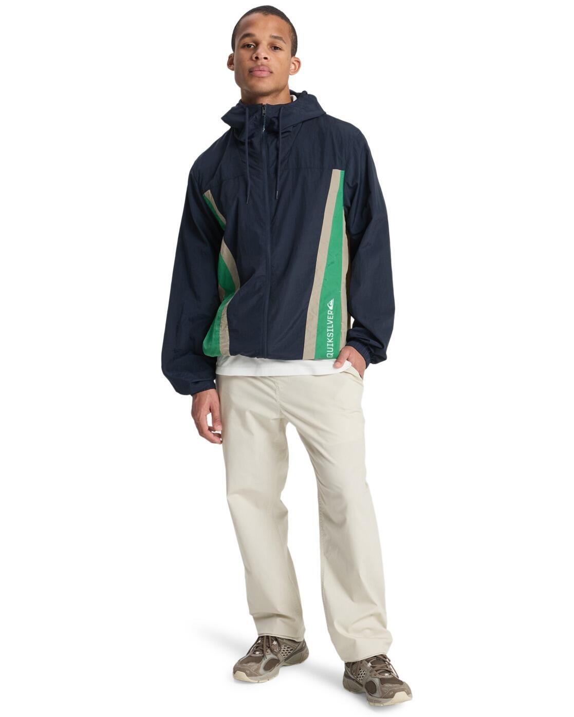 Veste coupe-vent à capuche CLICKER Bleu Homme 4/4