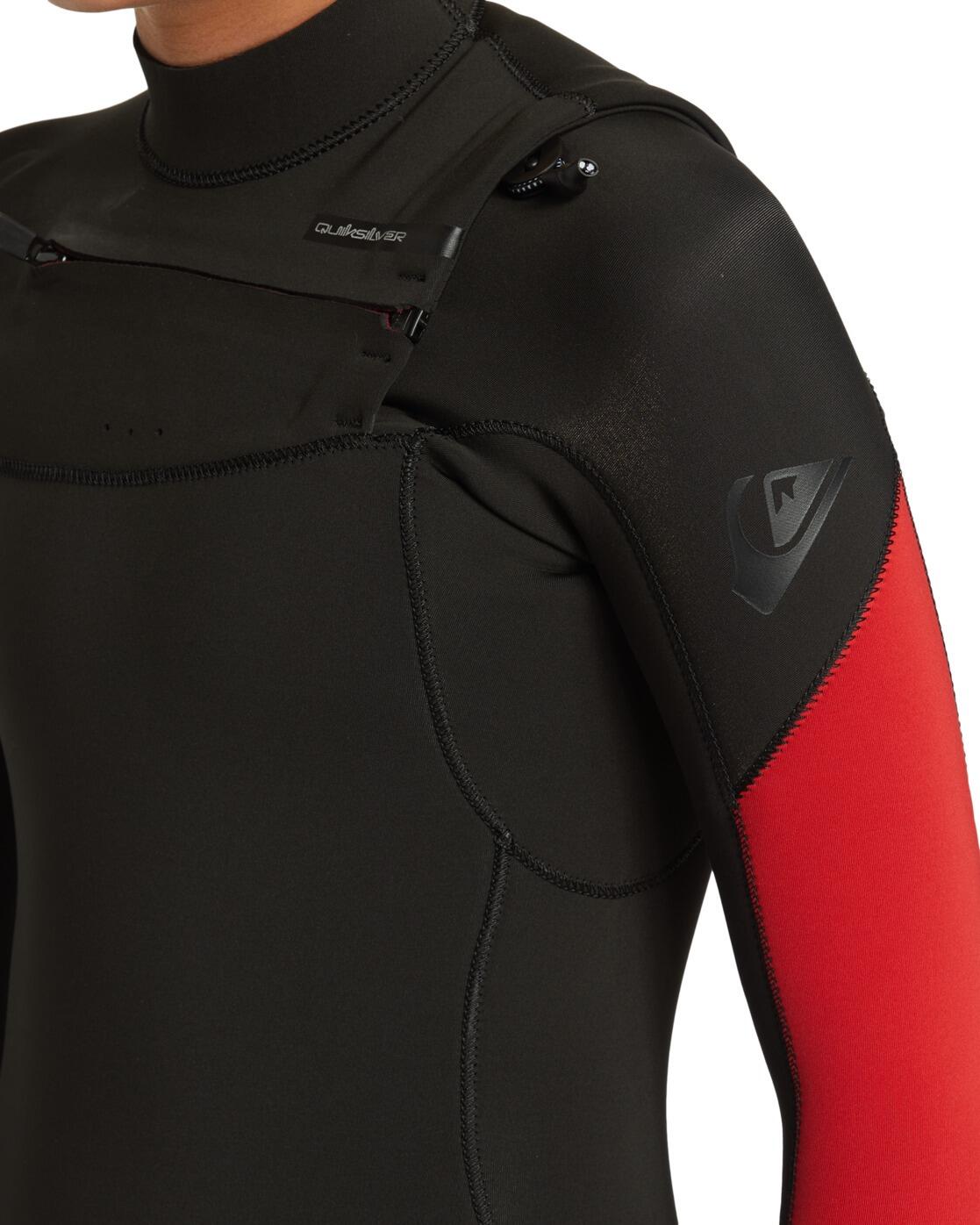 Combinaison de surf zip poitrine 3/2MM EVERYDAY SESSIONS Rouge Garçon 4/4