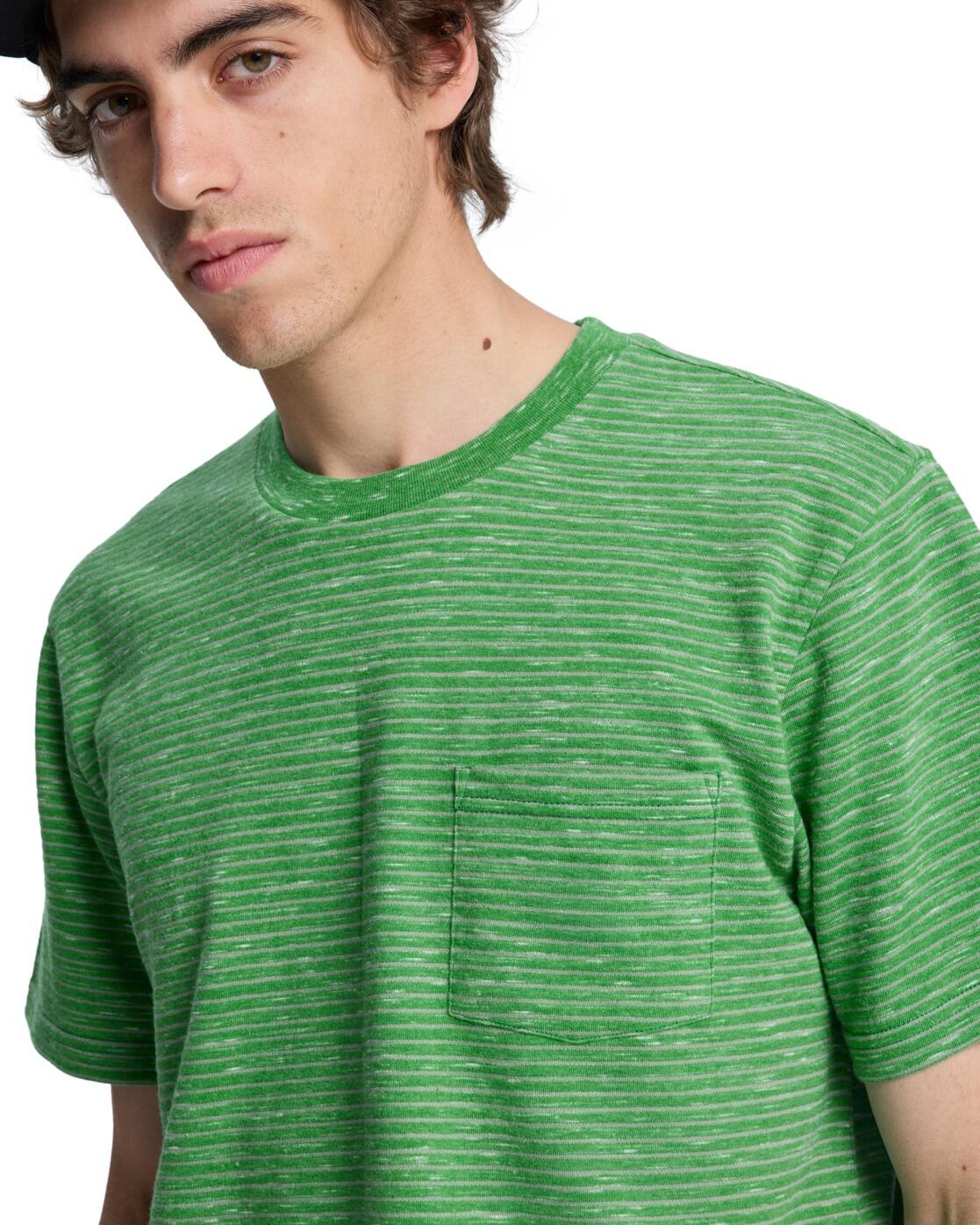 T-Shirt à manches courtes LOPAZ STRIPED POCKET Vert Homme 4/4