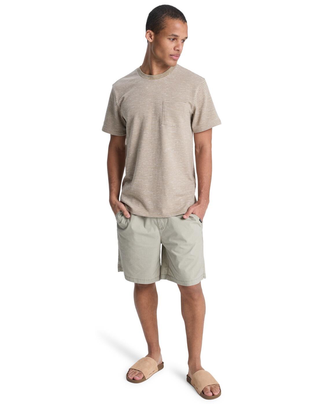 Maglia a maniche corte Quiksilver modello LOPAZ STRIPED SS POCKET per uomini 4/5