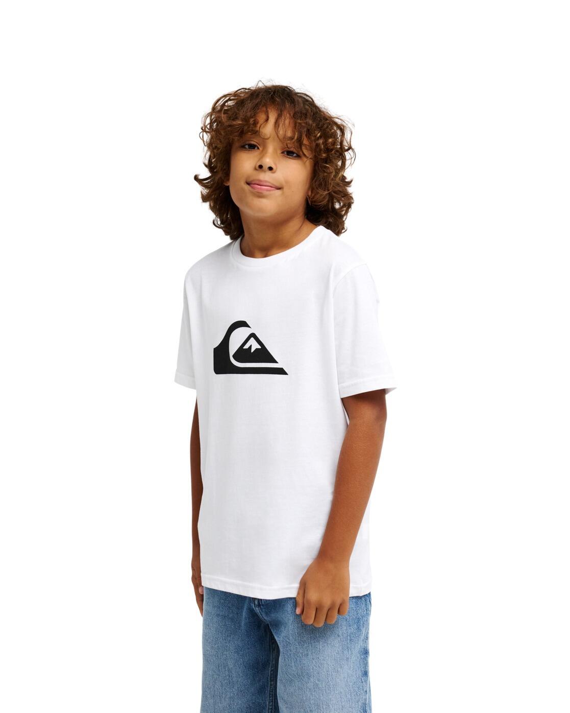 T-shirt à manches courtes EV COMP LOGO Blanc Garçon 3/4