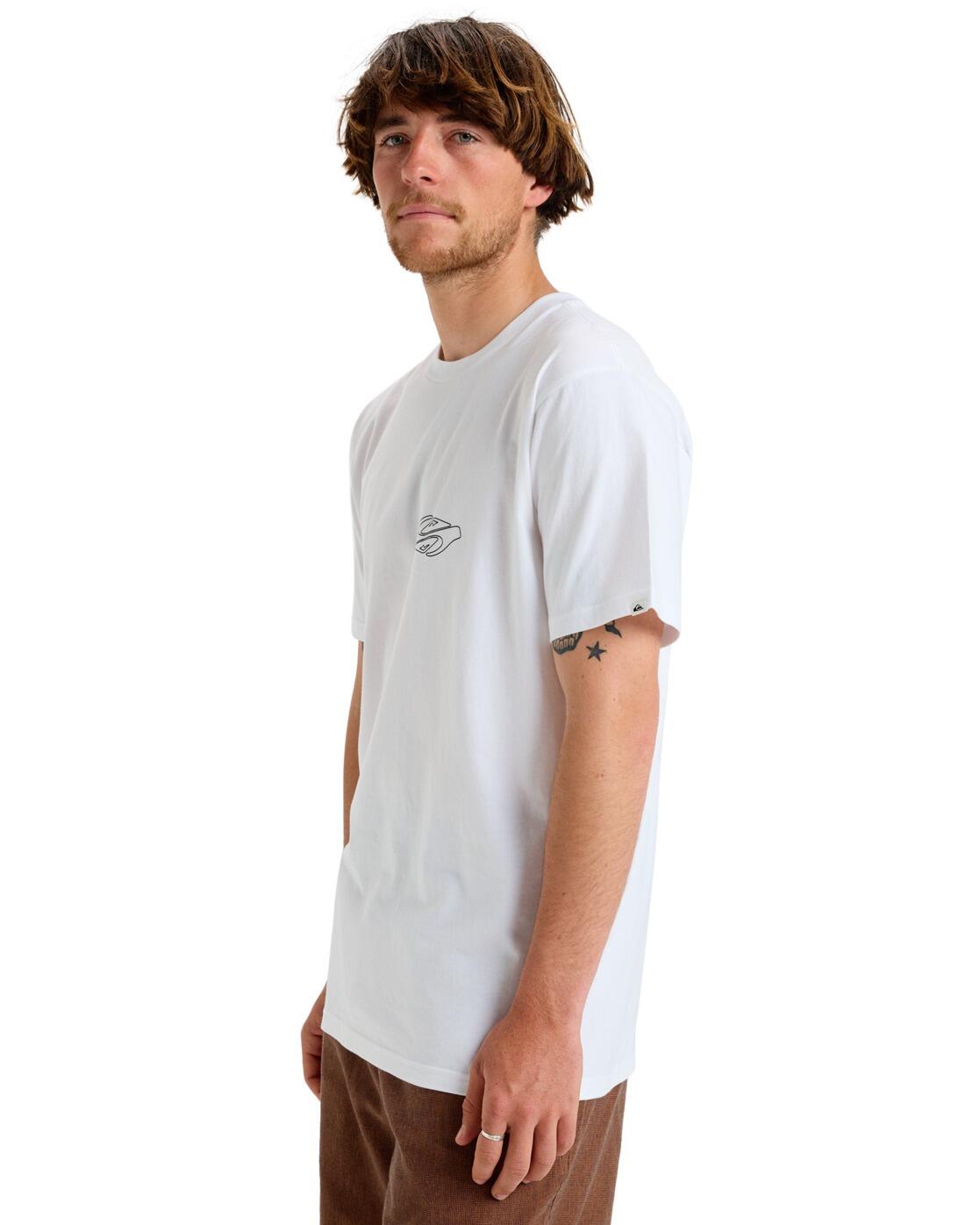 T-shirt met Zeefdruk met Korte mouw EV RIPPLE FONT Weiss Heren 3/4
