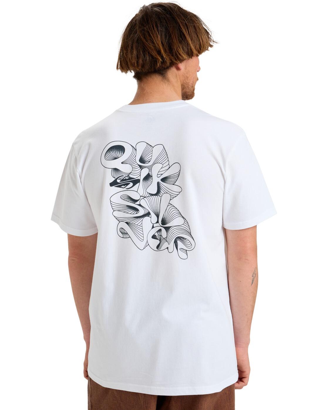 T-shirt met Zeefdruk met Korte mouw EV RIPPLE FONT Weiss Heren 2/4