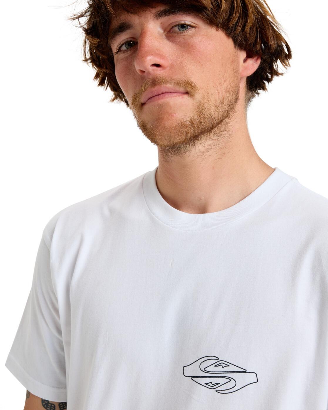 T-shirt met Zeefdruk met Korte mouw EV RIPPLE FONT Weiss Heren 4/4