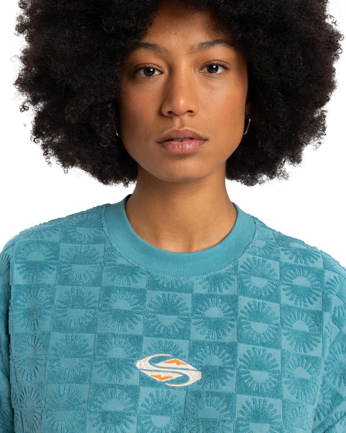 Sweat en molleton TROPIC DAY SPONGE Bleu Femme 4/4