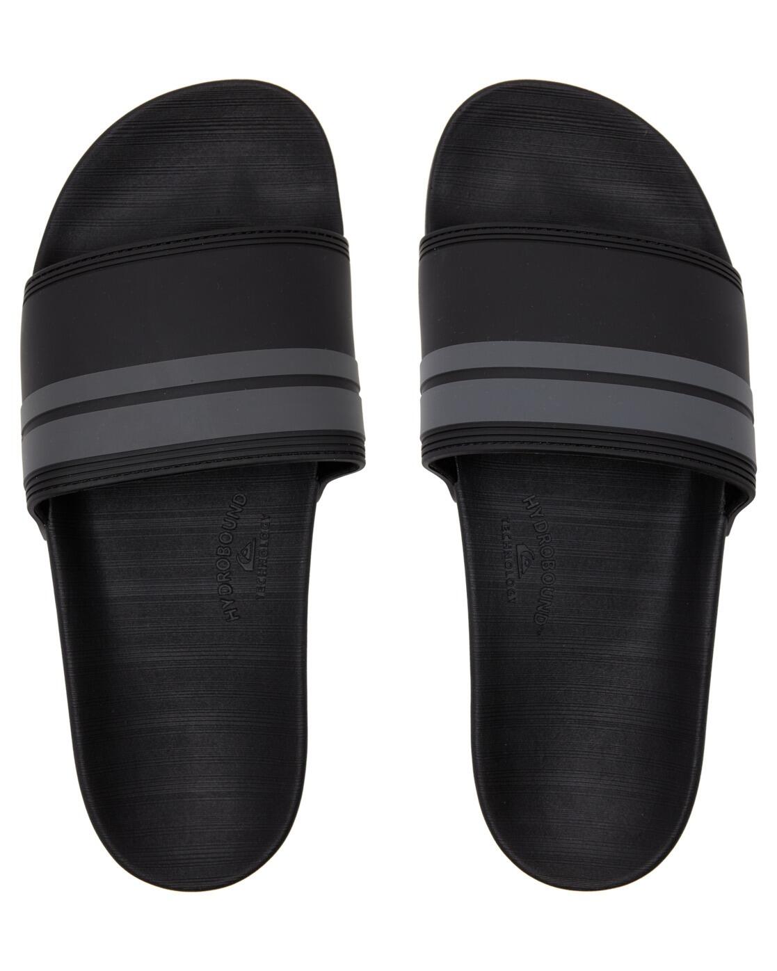 Sandálias Quiksilver Rivi Slide pretas confortáveis 4/5