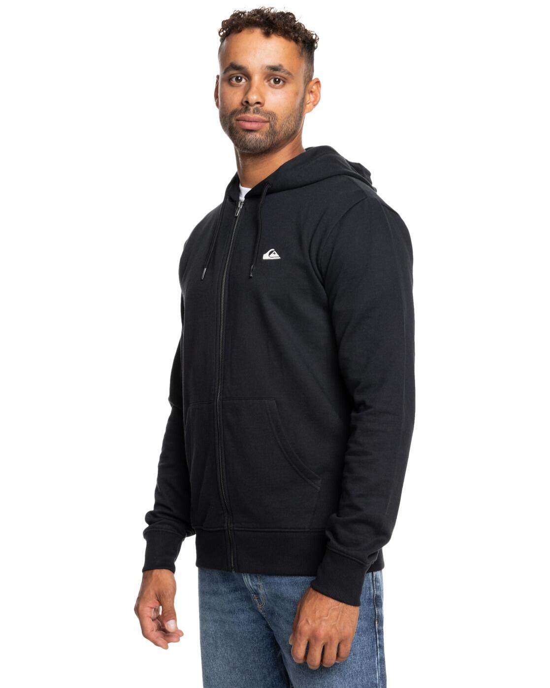 Sweat à capuche zippé BASIC ZIP Noir Homme 3/4