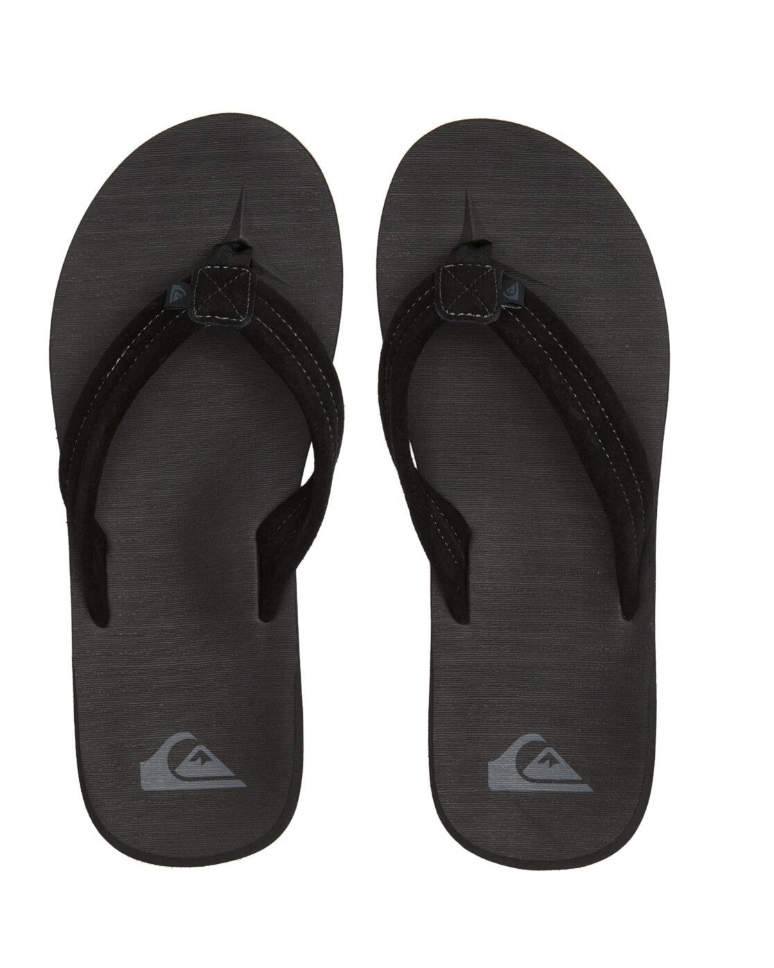 Sandálias Quiksilver Carver Suede Core para homem em preto. 4/5