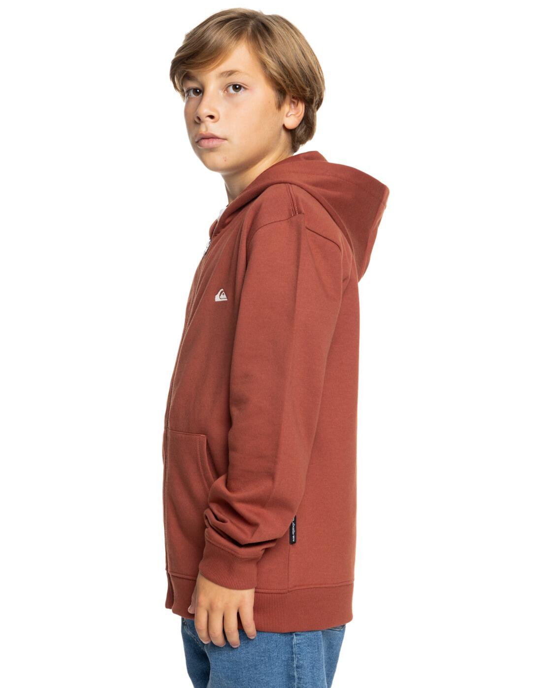 Sudadera con capucha BASIC Marrón Niño 3/4