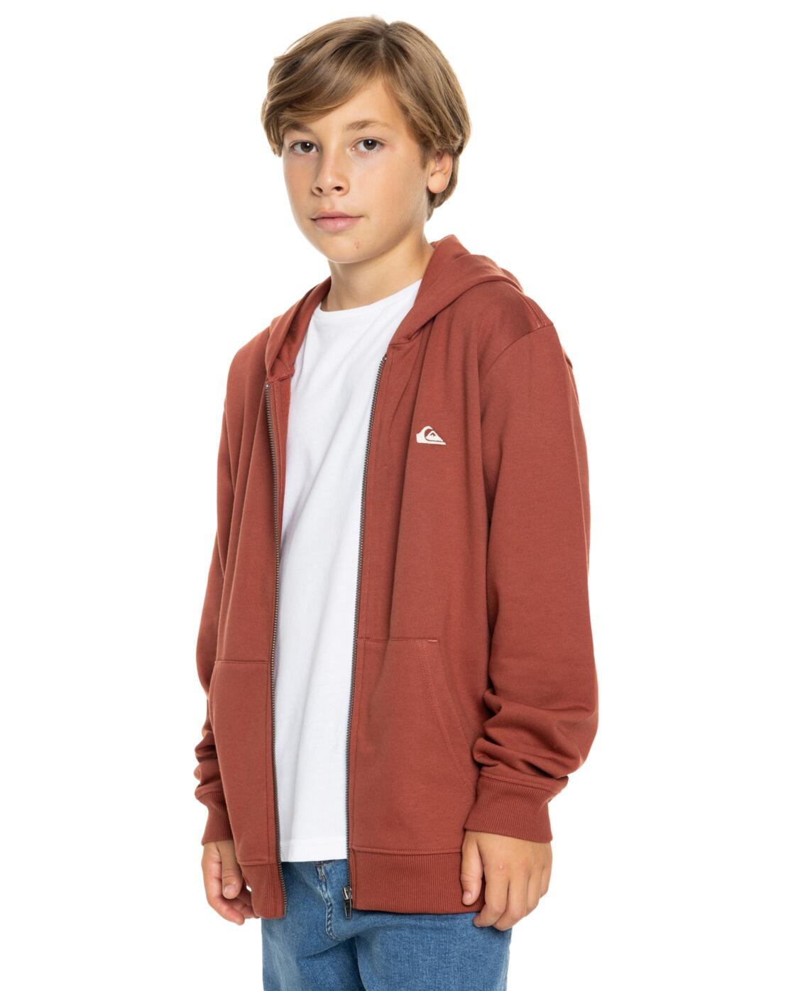Sudadera con capucha BASIC Marrón Niño 4/4