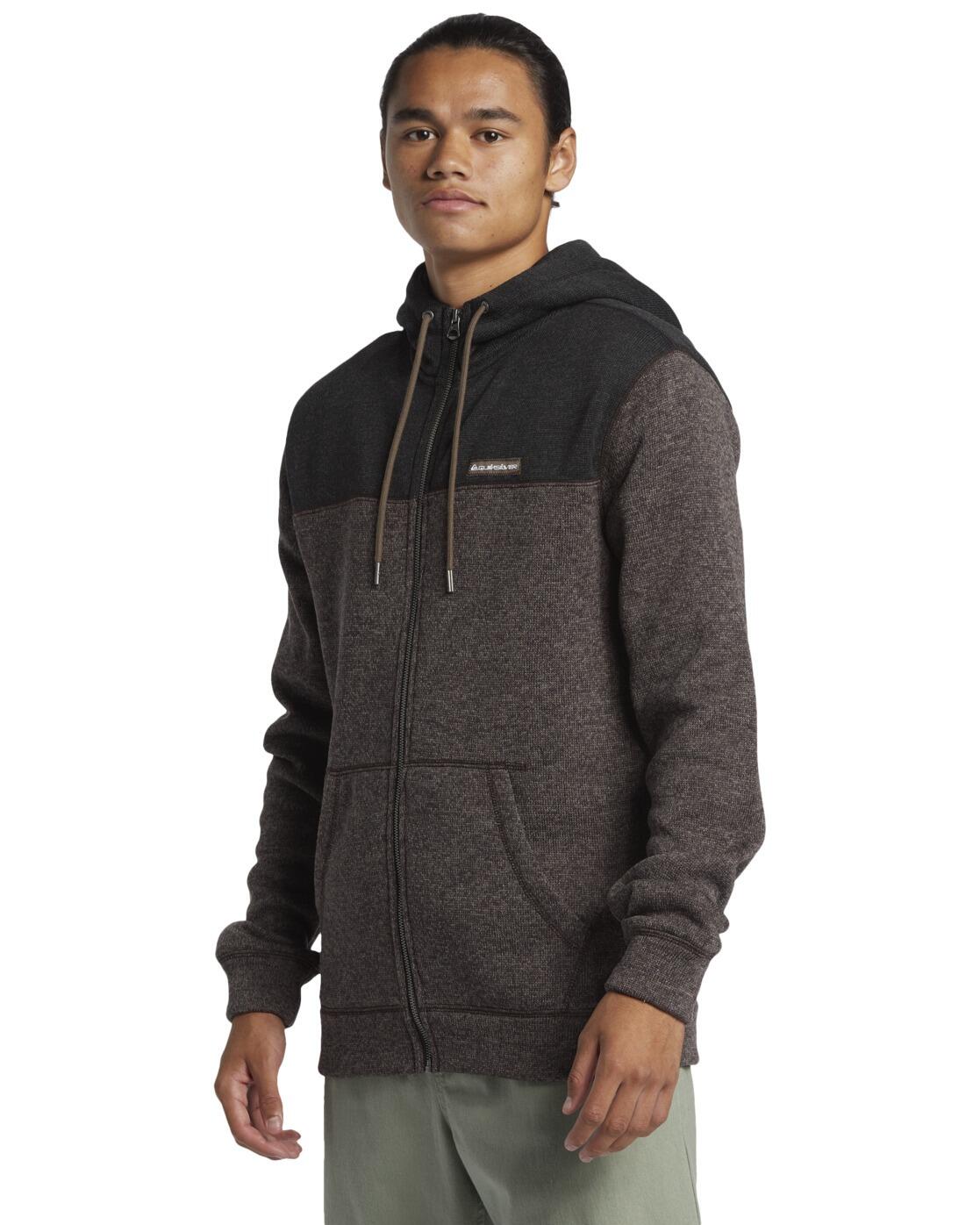Sudadera con Capucha y Cremallera KELLER BLOCK Marrón Hombre 3/4