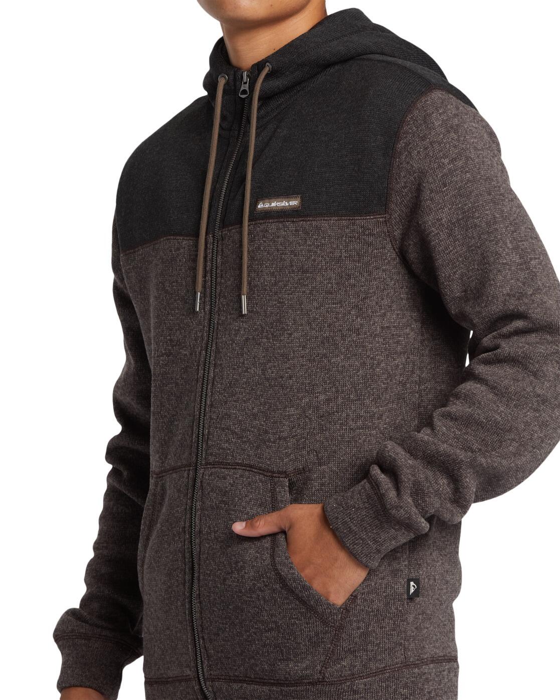 Sudadera con Capucha y Cremallera KELLER BLOCK Marrón Hombre 4/4