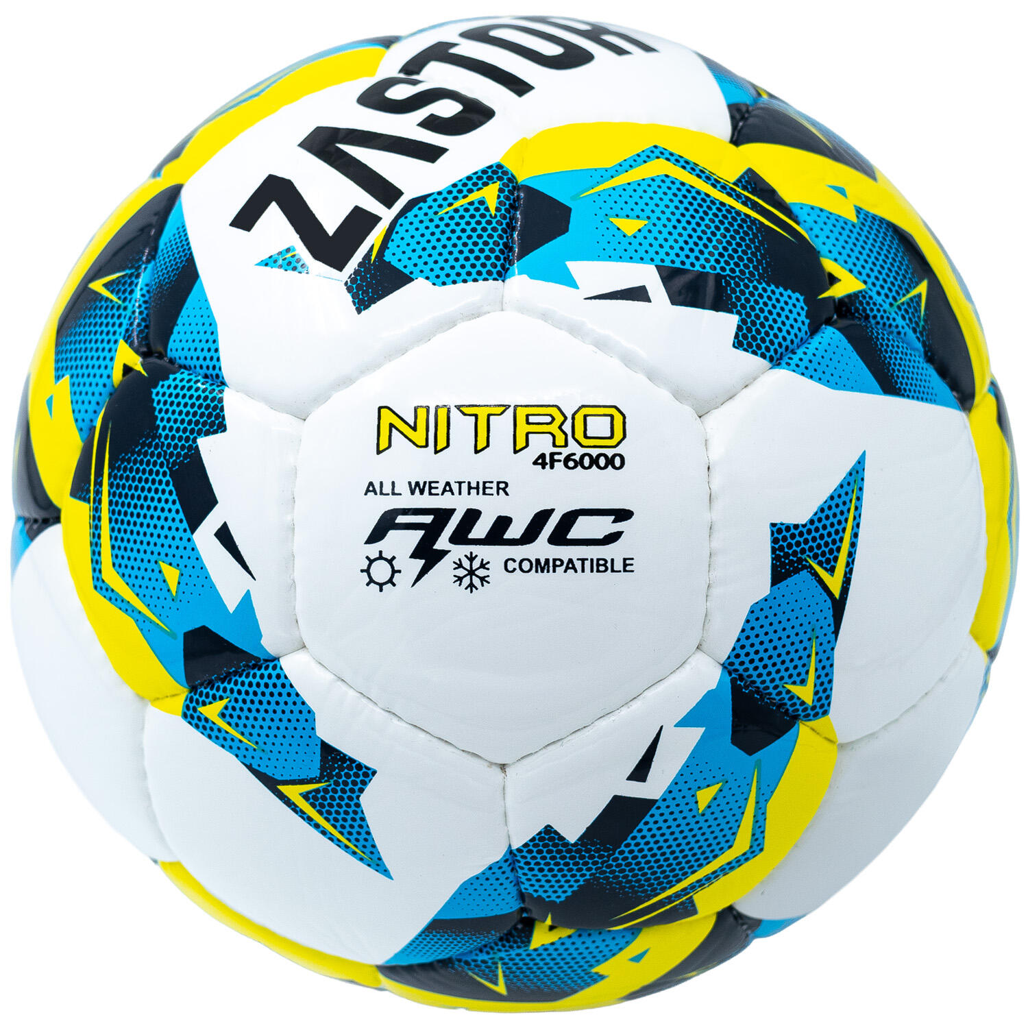 Balón Fútbol Zastor Nitro White/Blue/Yellow T-4 3/5