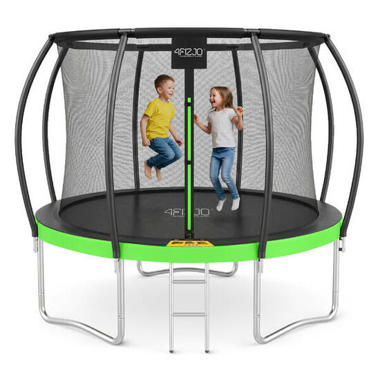 Trampoline ronde PRO 10FT 312 cm avec échelle, filet de protection extérieur