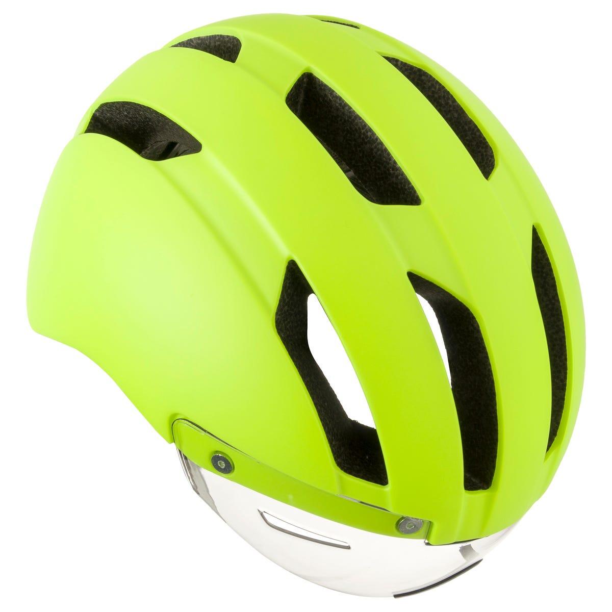 Cască de ciclism Urban Pedelec NTA-8776 cu vizieră galbenă