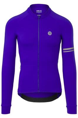 Solid fietsshirt lange mouwen performance violet heren