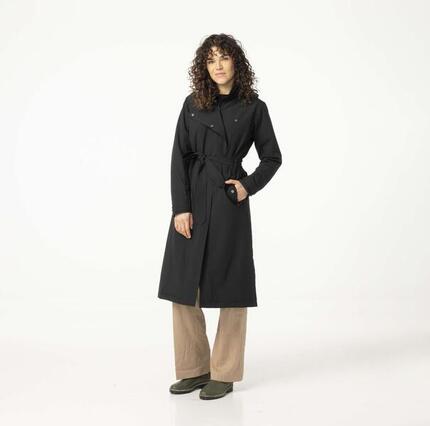 Trench Coat Long Veste imperméable Femme Green