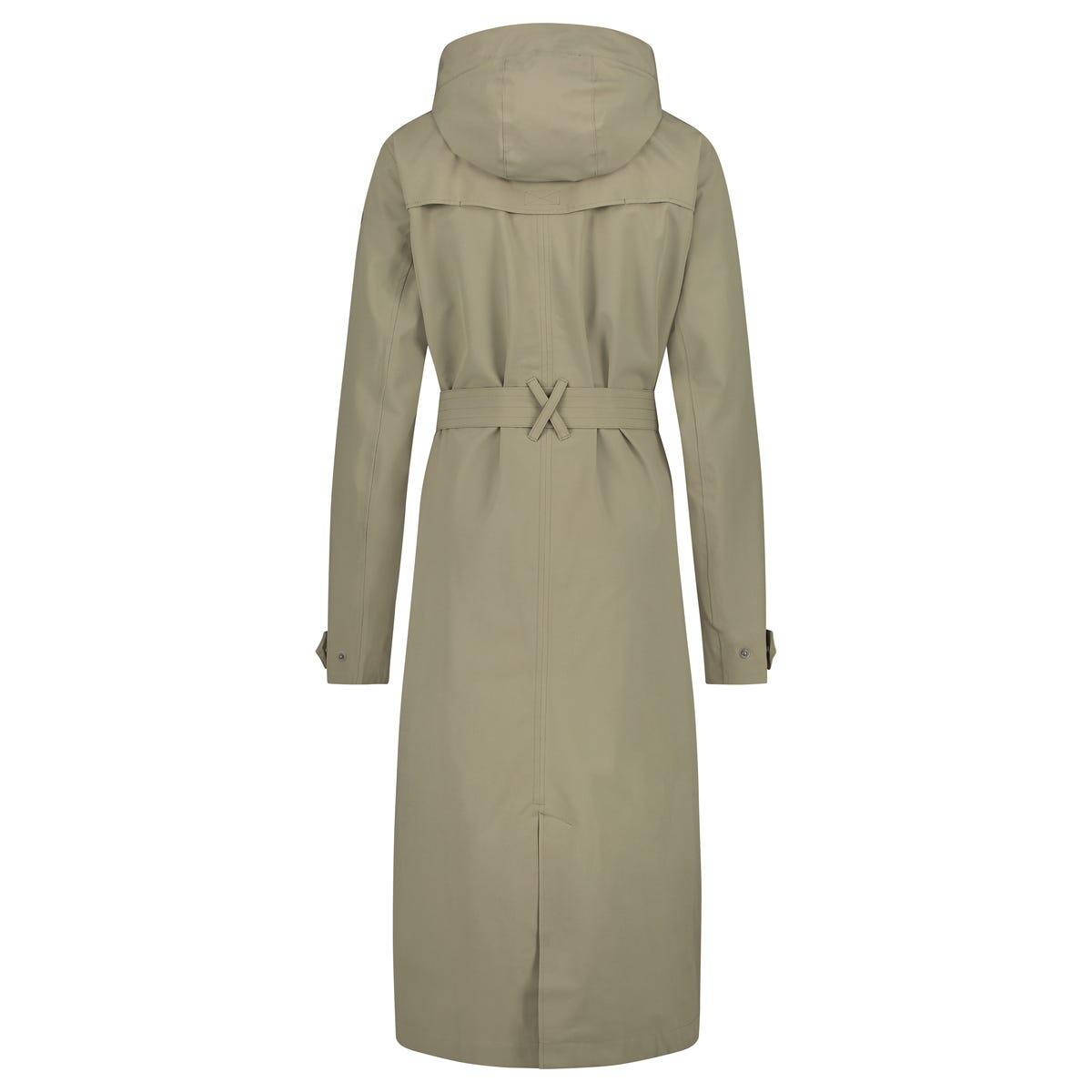 Trench Coat Long Chaqueta de lluvia Urban Outdoor Mujeres Pistachio Green 2/7