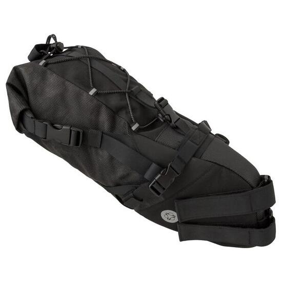 Satteltasche Venture wasserdicht mit Rolltop und 3M-Reflektoren Schwarz