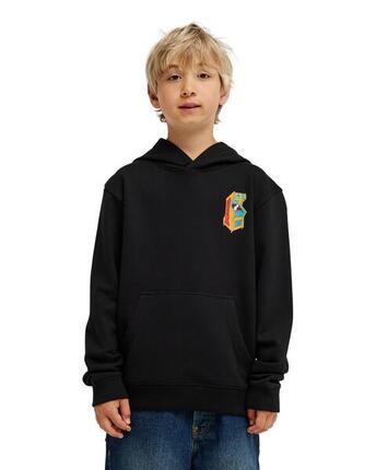 Sweat à capuche INSERT A COIN Noir Garçon