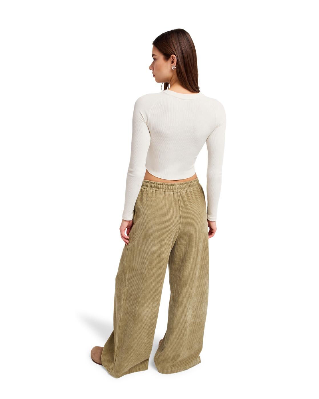 Easy Wear - Pantalon en velours côtelé LEKEITIO KNIT Vert Femme 2/4