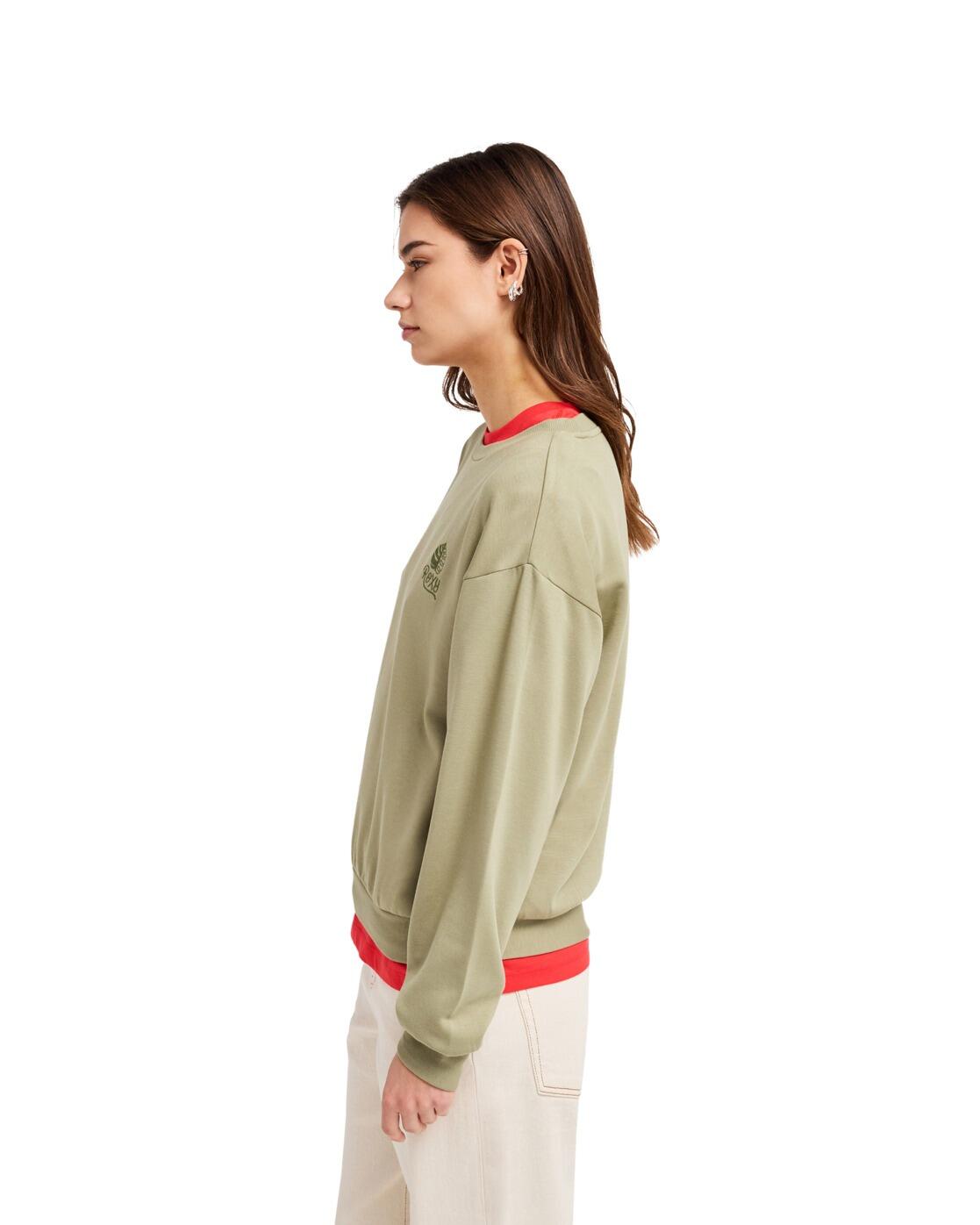 Sweat doux et confortable SURFING BY MOONLIGHT Vert Femme 3/4
