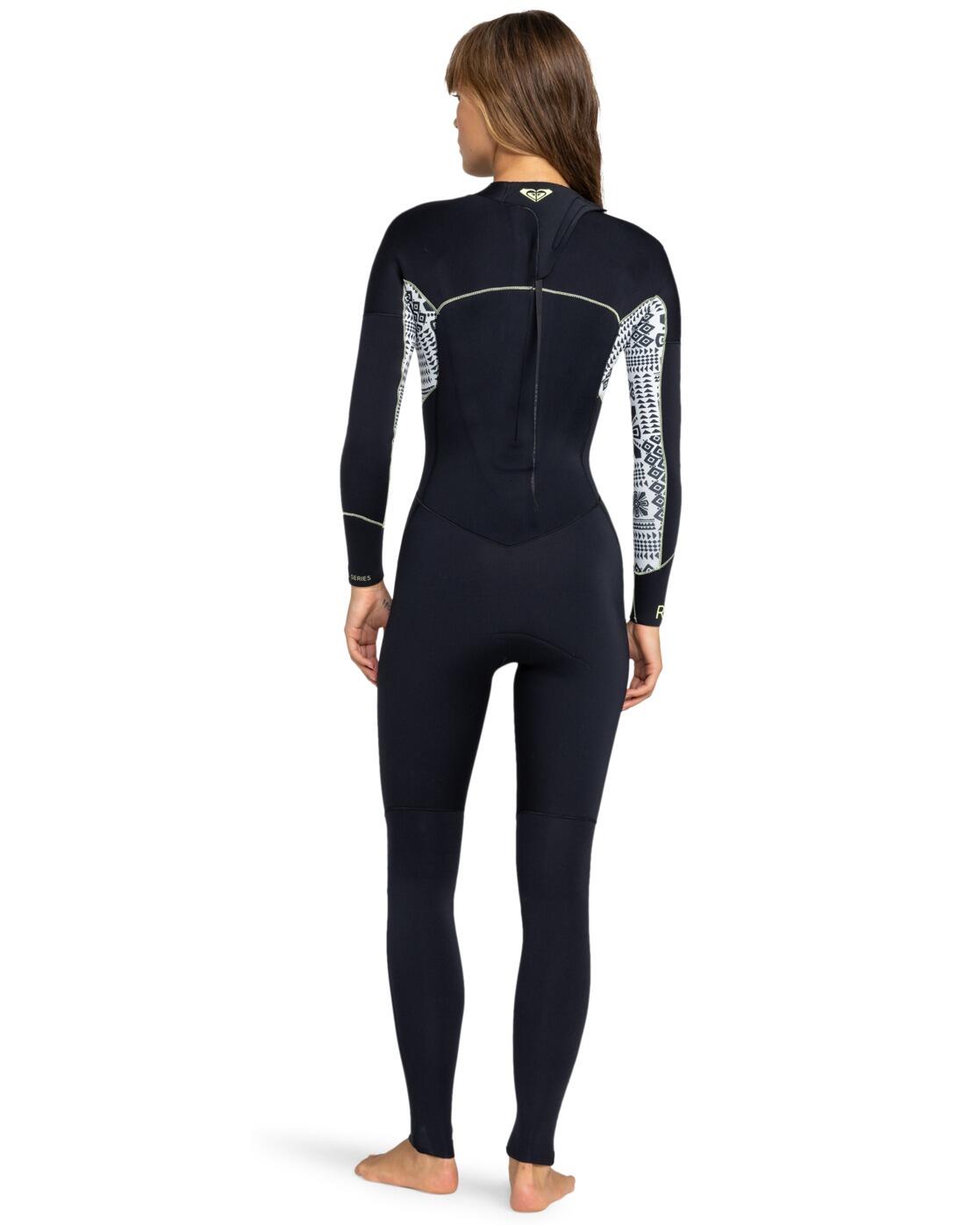 Traje de Surf con Cremallera en la Espalda 4/3MM SWELL SERIES Blanco Mujer 2/4