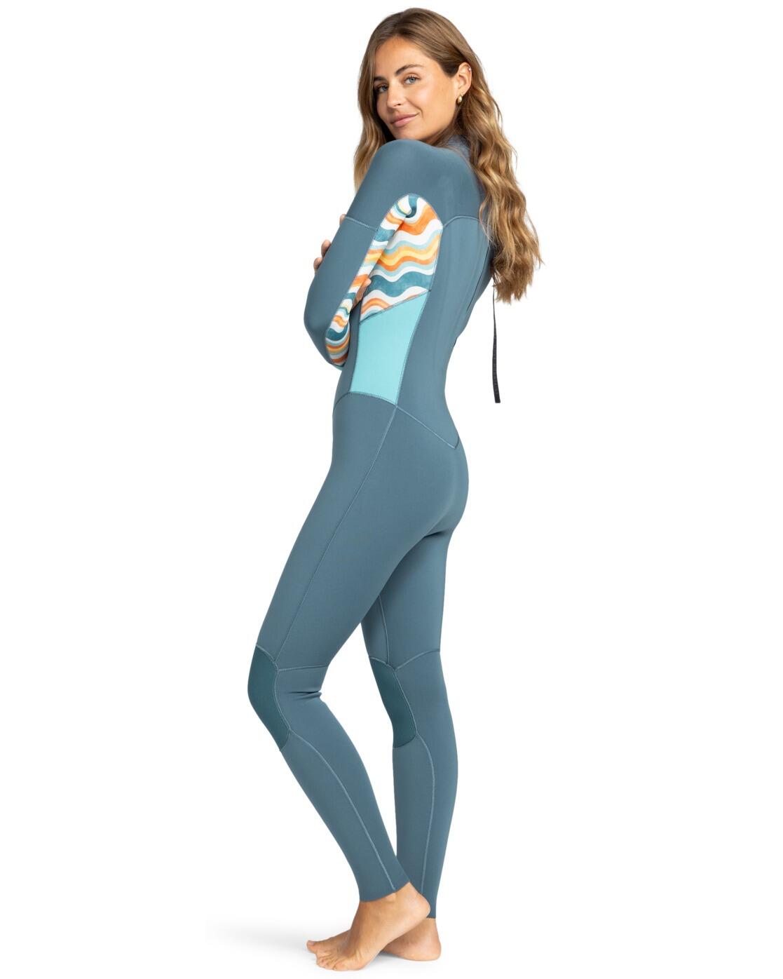 Combinaison back zip 3/2MM SWELL SERIES Bleu Femme 3/4