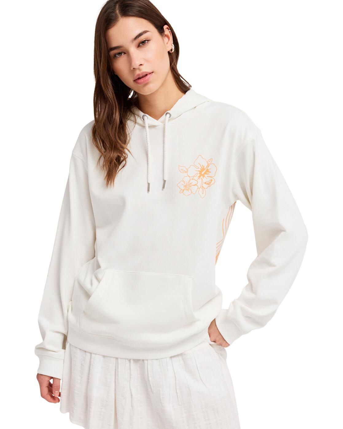 Sweat à capuche SURF STOKED TERRY VINT Blanc Femme 1/4