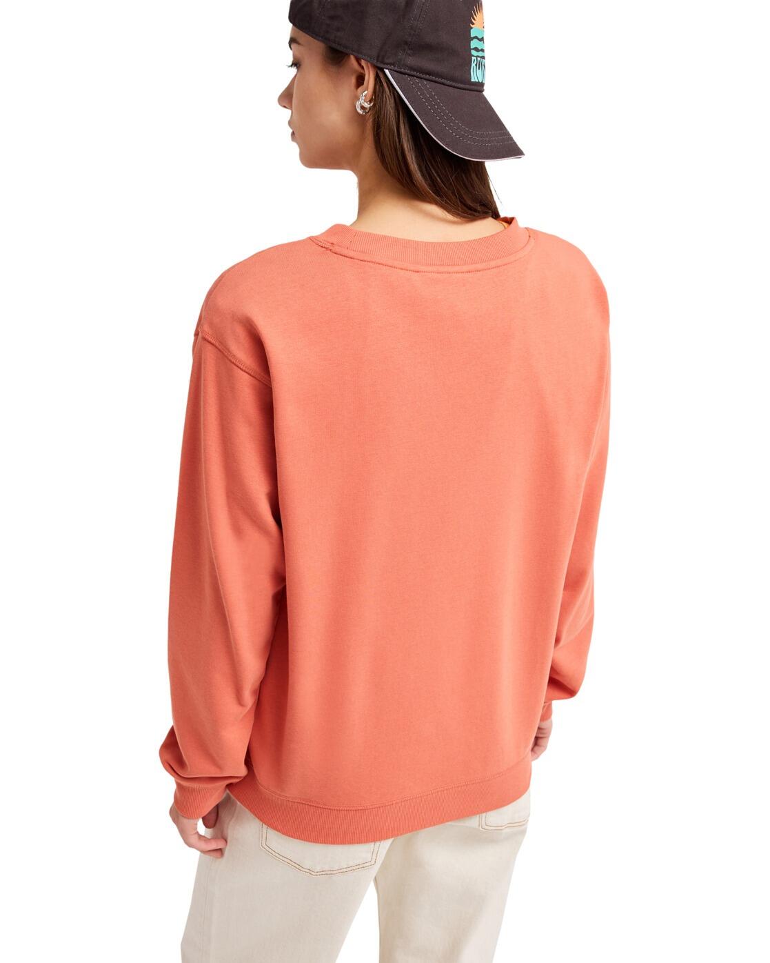 Sweat SURF STOKED TERRY VINT Orange Femme 2/4