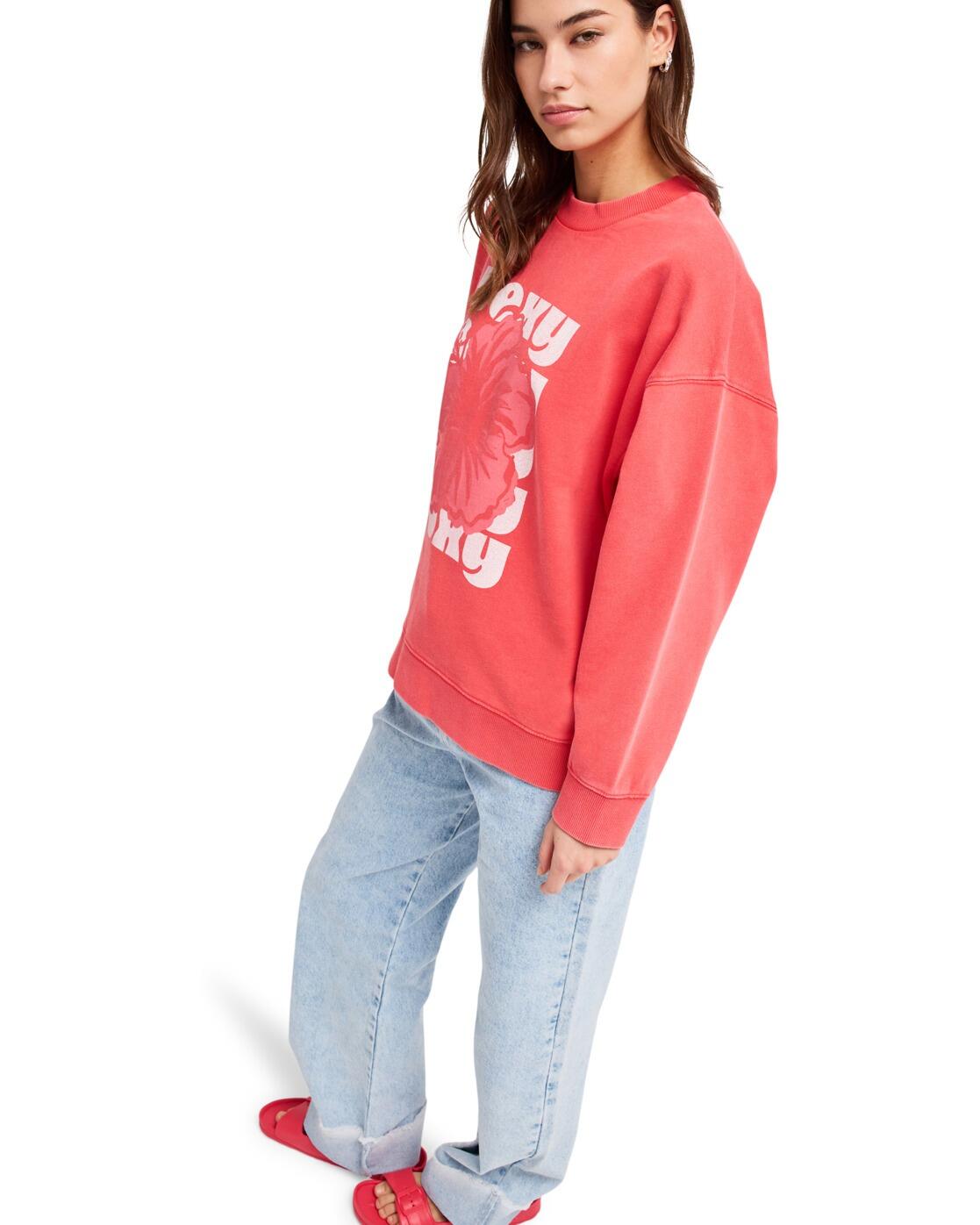 Sweat LINEUP TERRY Rouge Femme 3/4
