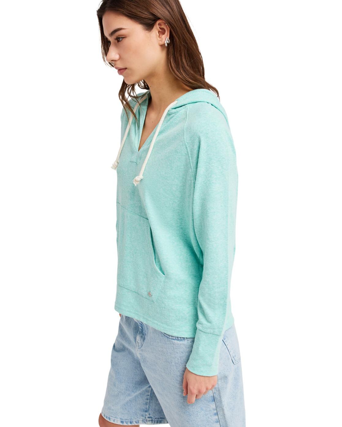 Sweat à capuche DESTINATION SURF Bleu Femme 3/4