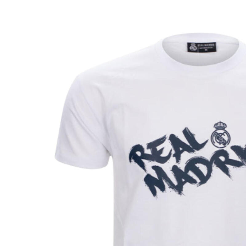 Tricou minimalist Real Madrid - alb - M