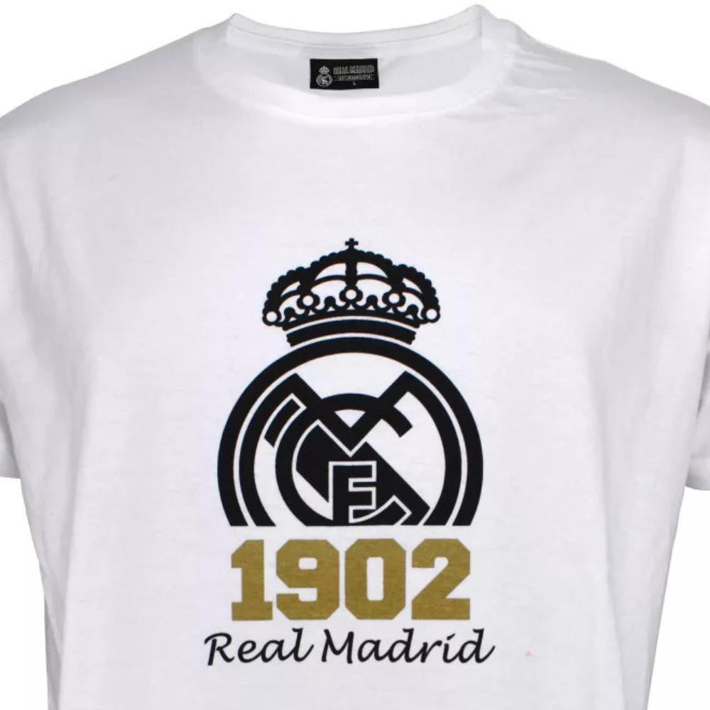 Real Madrid 1902 - tricou alb cu stemă - L 2/3